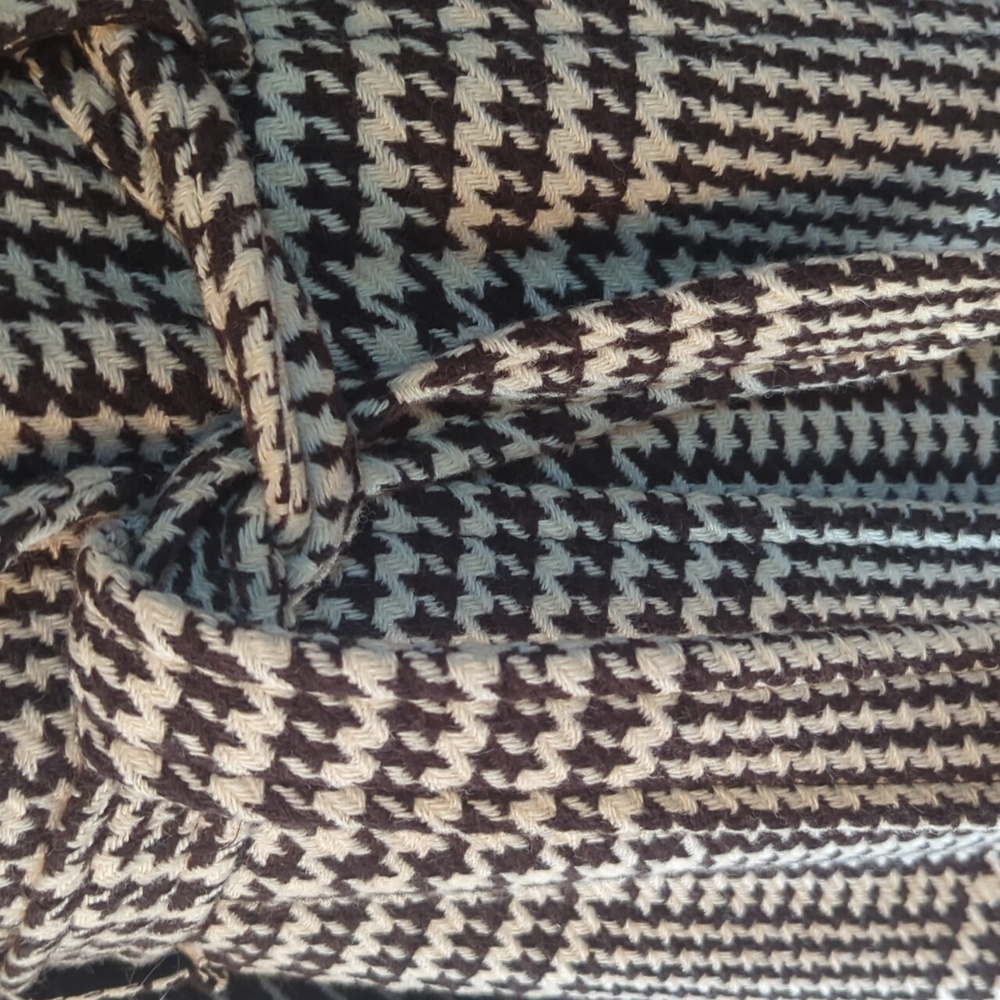 J.Crew Wool Blend Houndstooth Check Belted Wrap Trench Coat Classic 8 - Picture 9 of 16
